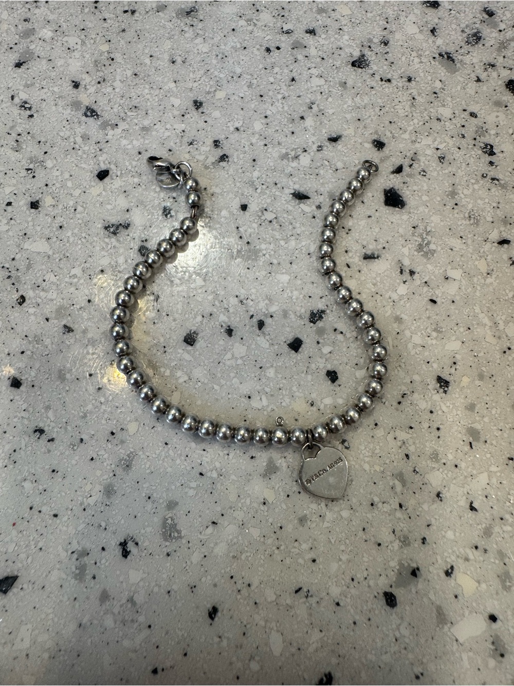 Tiffany & Co. Heart Tag Bead Bracelet Silver - Picture 2 of 3